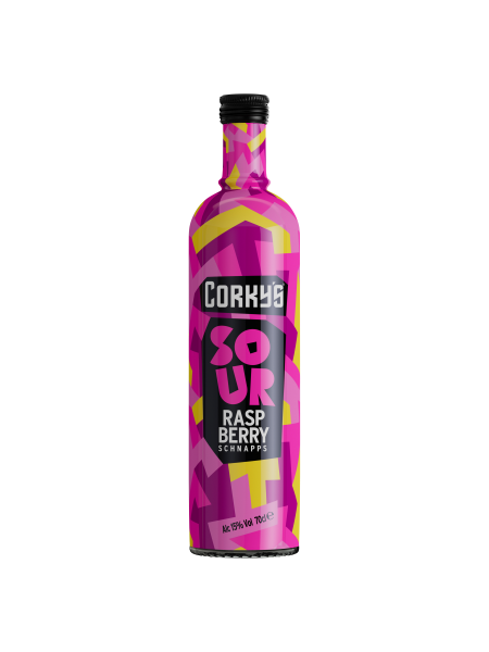 Picture of Corkys Sour Raspberry Schnapps 70cl