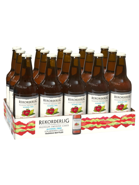Picture of Rekorderlig Strawberry-Lime Premium Swedish Cider 15 x 500ml