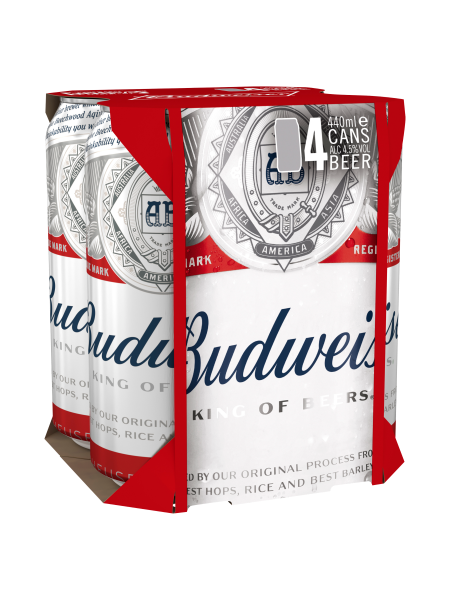 Picture of Budweiser Beer 4 x 440ml