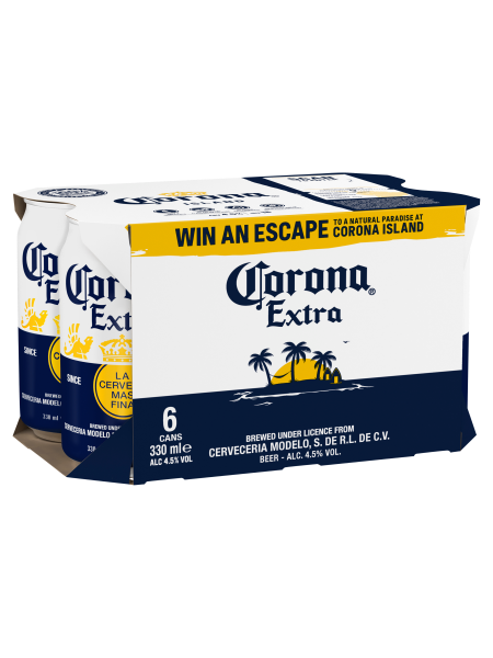 Picture of Corona Extra Premium Lager Beer Cans 6x330ml