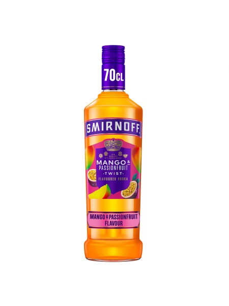 Picture of Smirnoff Mango & Passionfruit Twist Flavoured Vodka 37.5% vol 70cl