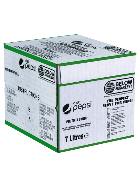 Picture of Diet Pepsi Cola Postmix Syrup Bag-in-Box 7L
