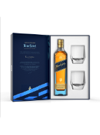Picture of Johnnie Walker Blue Label 70cl Blended Scotch Whisky Giftpack with 2 x Crystal Glasses