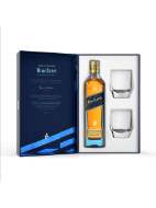 Picture of Johnnie Walker Blue Label 70cl Blended Scotch Whisky Giftpack with 2 x Crystal Glasses