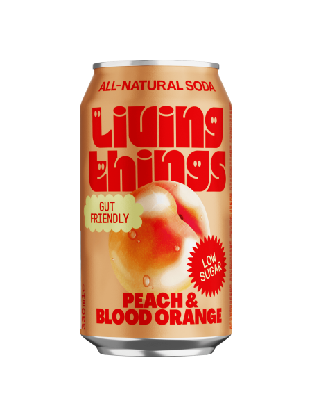 Picture of Living Things Peach & Blood Orange 330ml