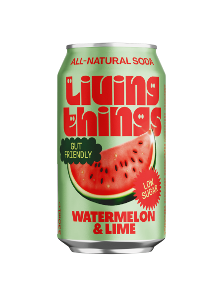 Picture of Living Things Watermelon & Lime 4 x 330ml