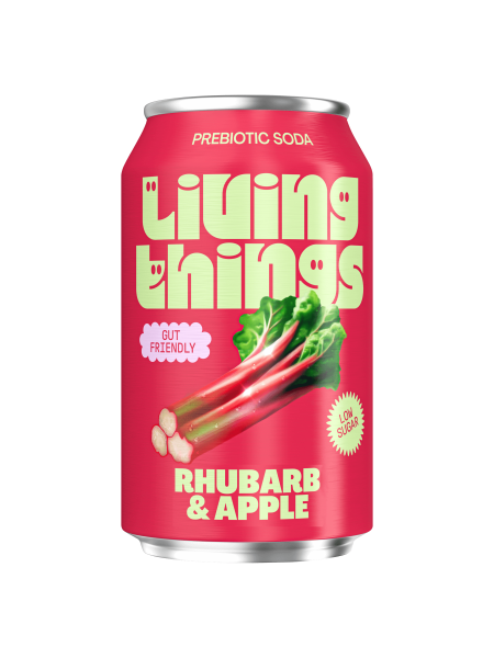 Picture of Living Things Rhubarb & Apple Prebiotic Soda 330ml