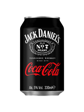 Show details for Jack Daniel's Old No. 7 Brand Tennessee Whiskey Mixed with Coca-Cola 330ml Picture of Jack Daniel's Old No. 7 Brand Tennessee Whiskey Mixed with Coca-Cola 330ml