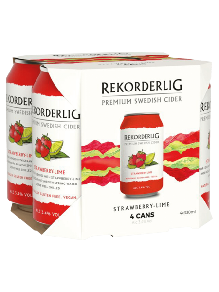 Picture of Rekorderlig Strawberry-Lime Premium Swedish Cider 4 x 330ml