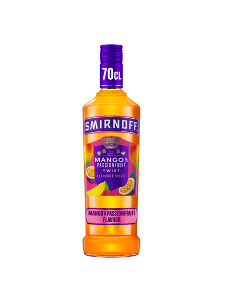 Picture of Smirnoff Mango & Passionfruit Twist Vodka Based Flavoured Spirit Drink 35% vol 70cl